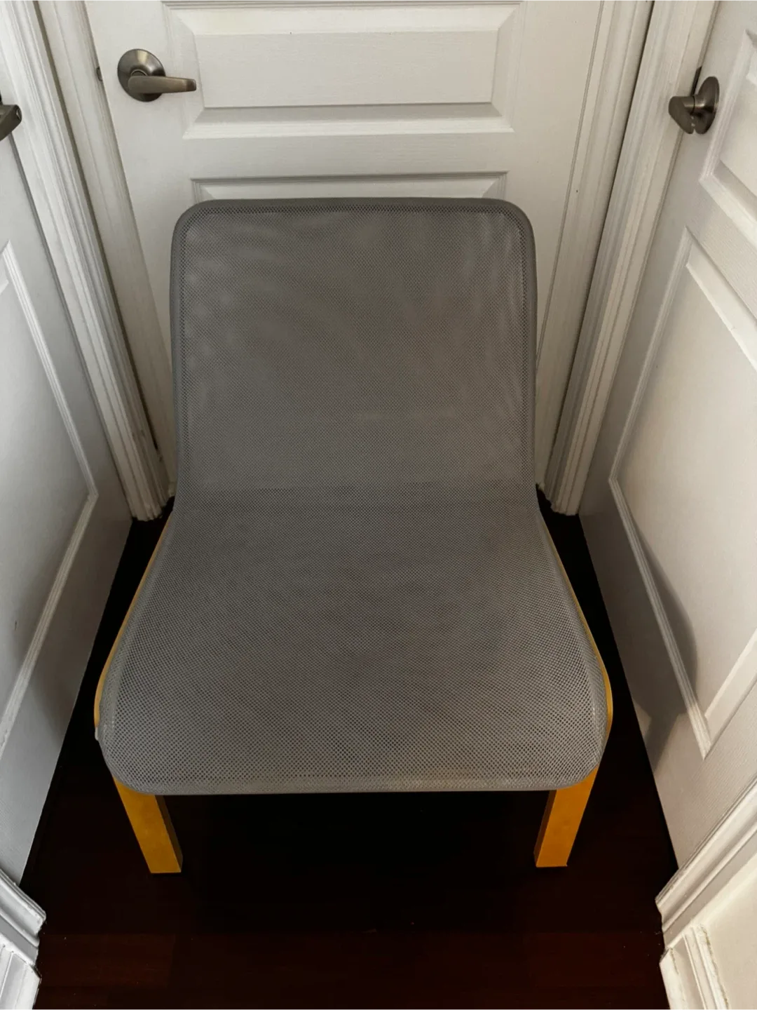 NOLMYRA Easy chair birch veneer, gray thumbnail