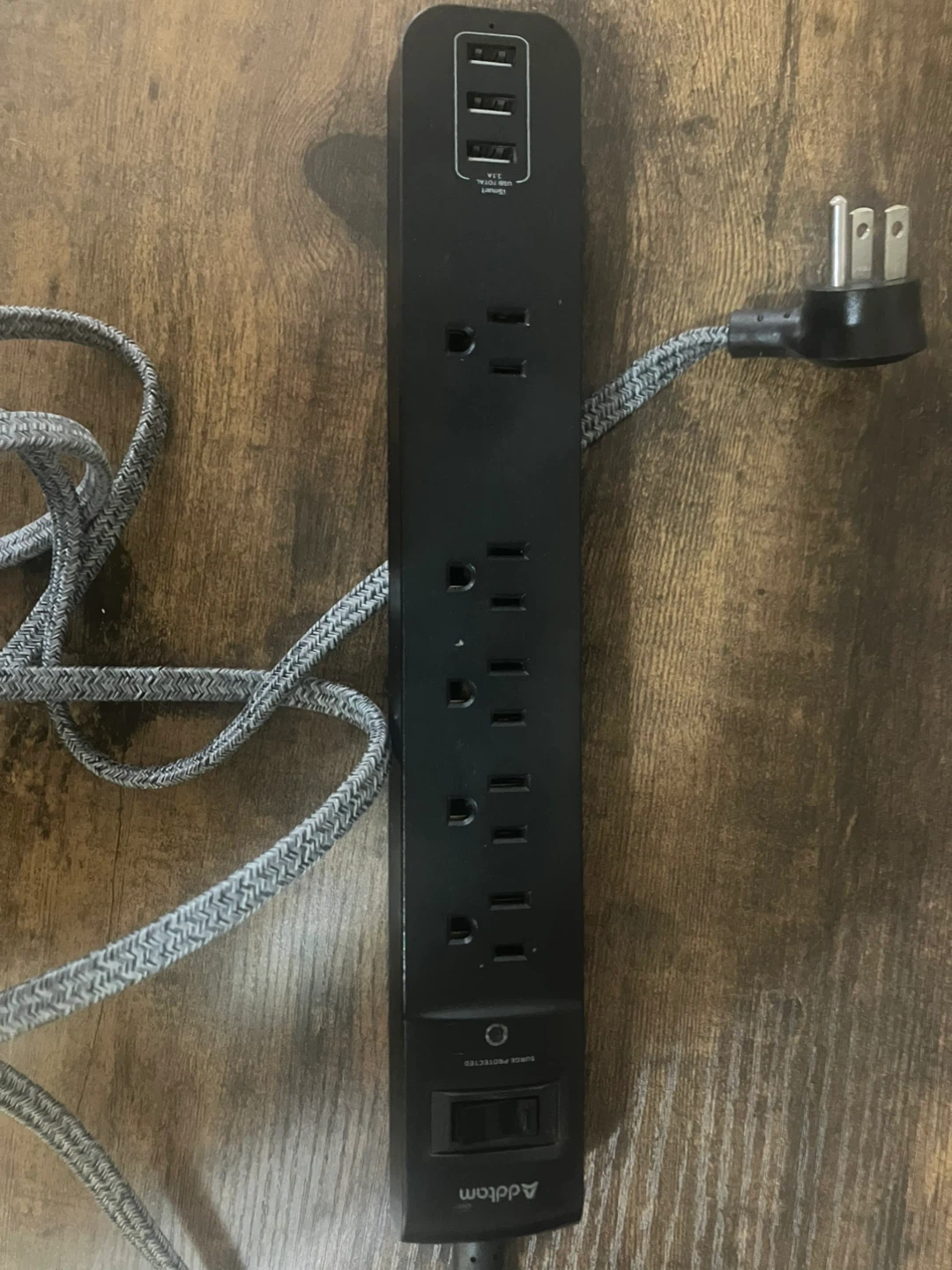 Addtam Power Strip Surge Protector w/ USB