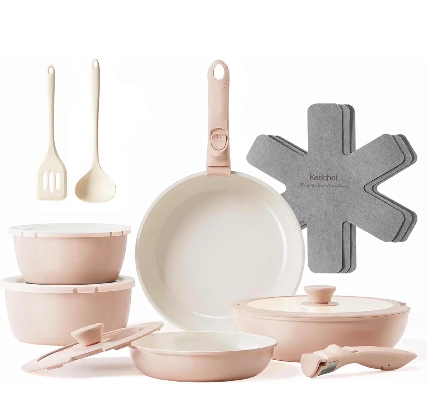Redchef Pots and Pan Set Non Stick, 16Piece Ceramic Cookware thumbnail