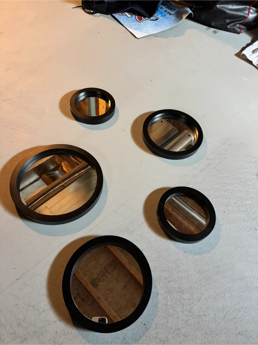 Set of 5 Round Mirrors