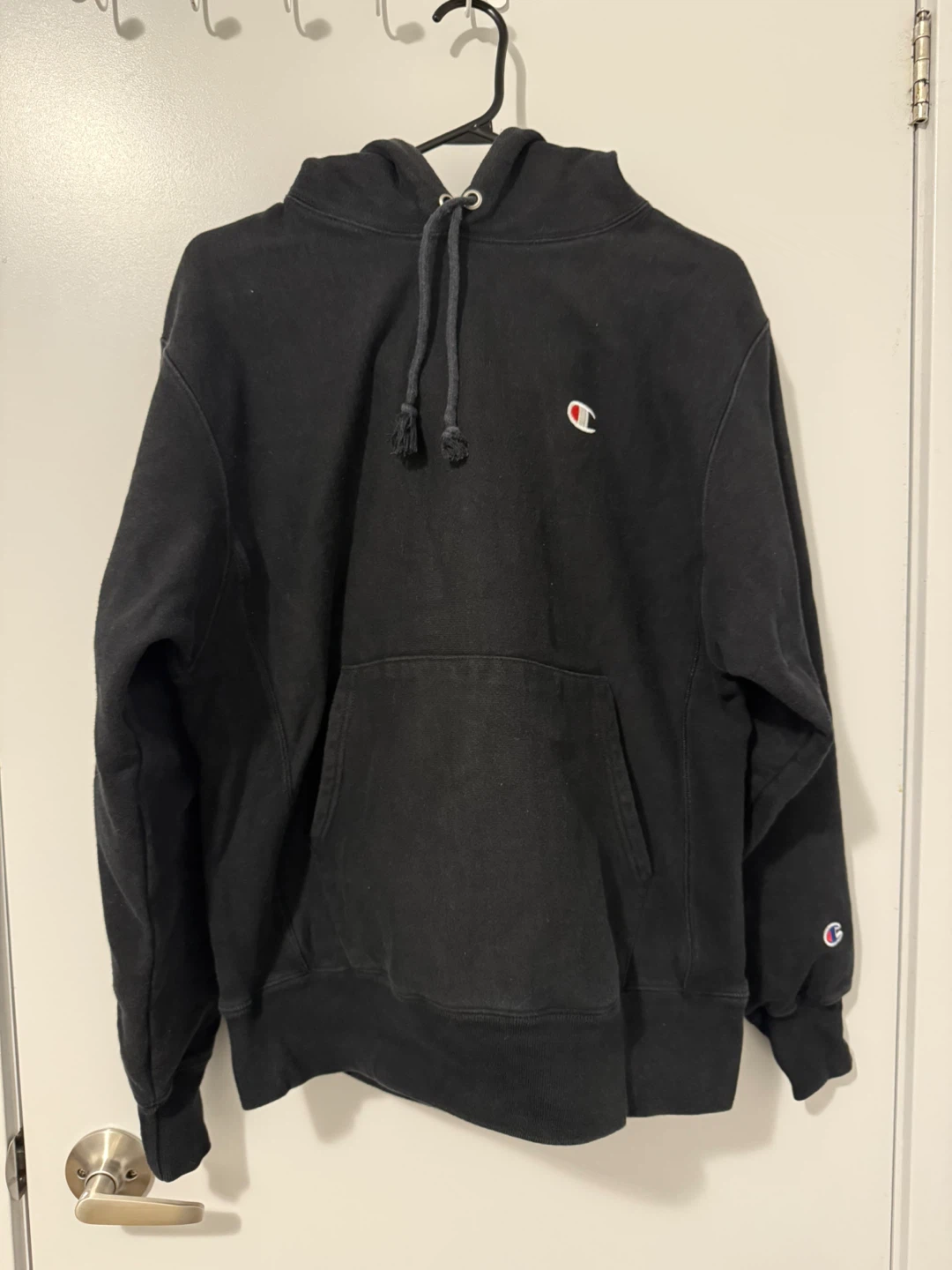 Champion Reverse Weave Hoodie - Black, Size Medium