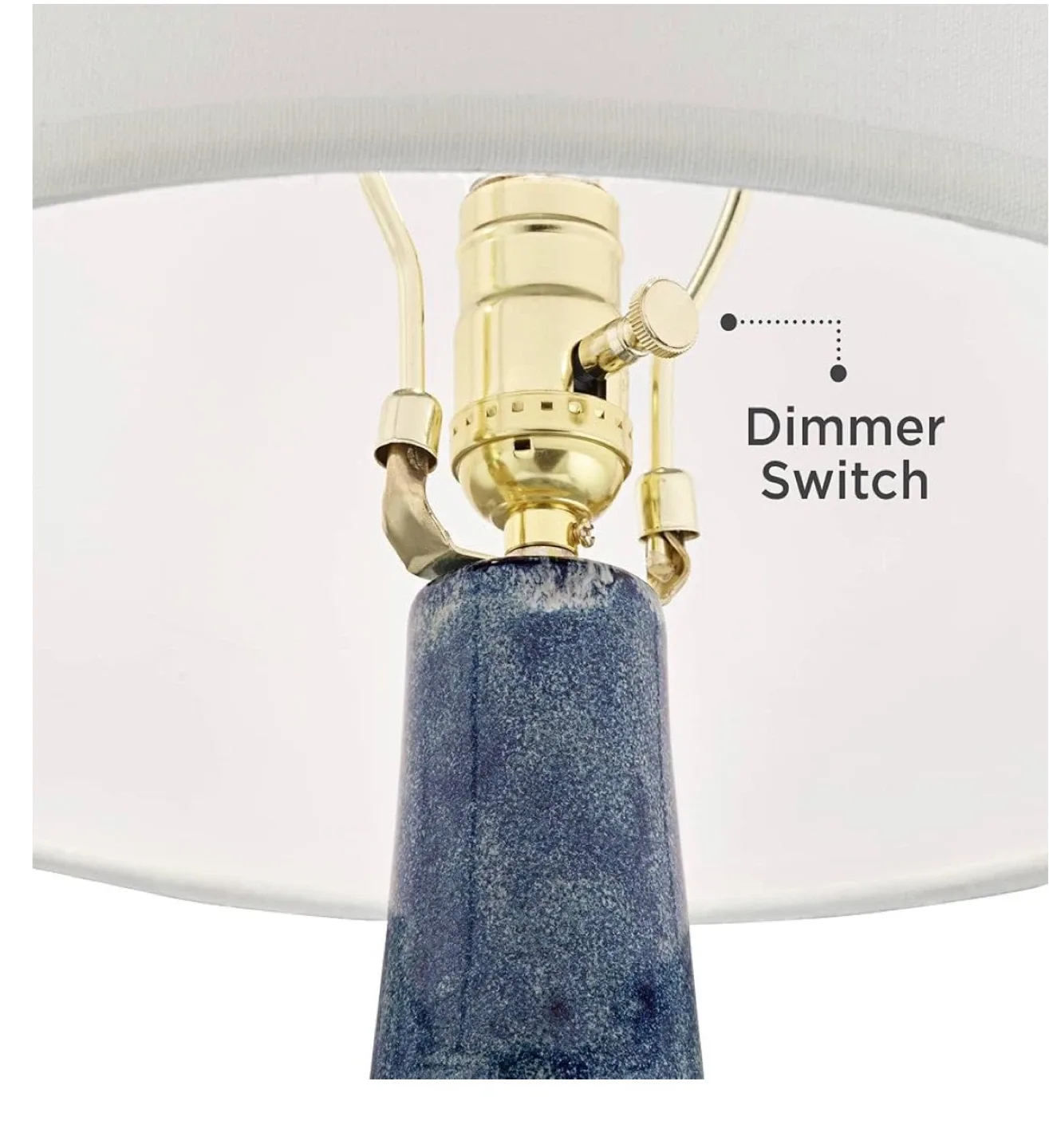 ZLJKHSHOP Ceramic Table Lamp - Blue image indicator(3)