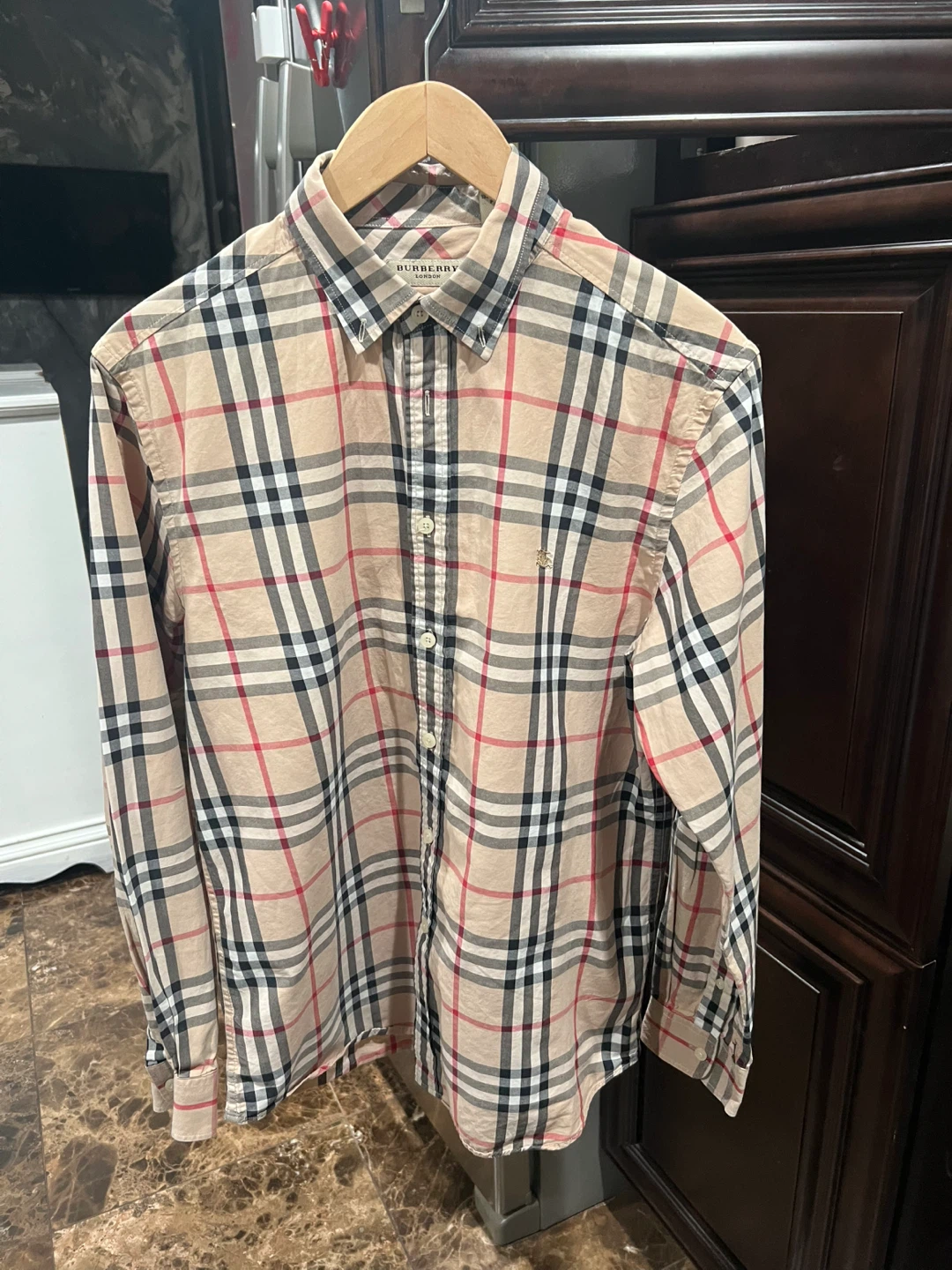 Burberry London Plaid Button-Down Shirt & Tie Set - photo 4
