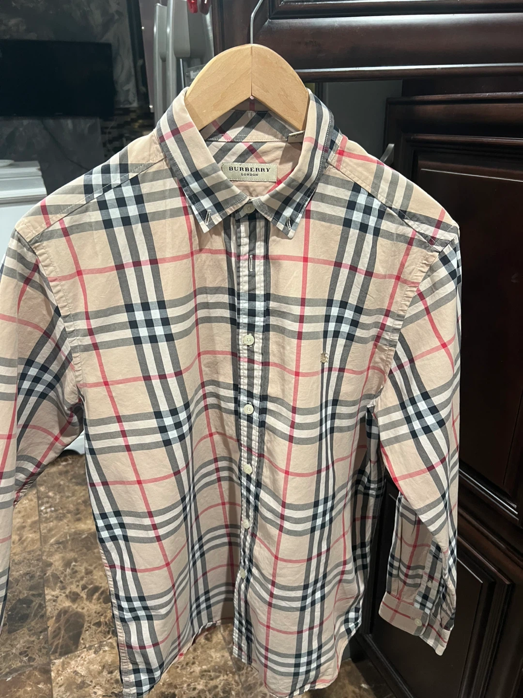 Burberry London Plaid Button-Down Shirt & Tie Set - photo 3