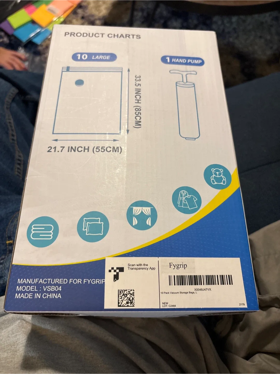 Fygrip Vacuum Storage Bags - 10 Large Bags image indicator(2)