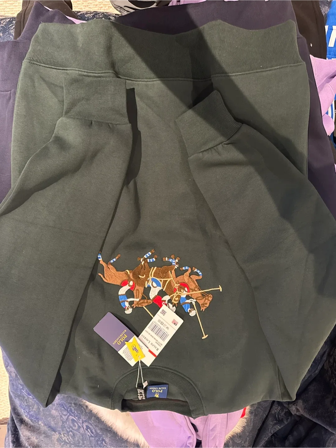 Ralph Lauren Polo Bear Olive Green Sweatshirt thumbnail