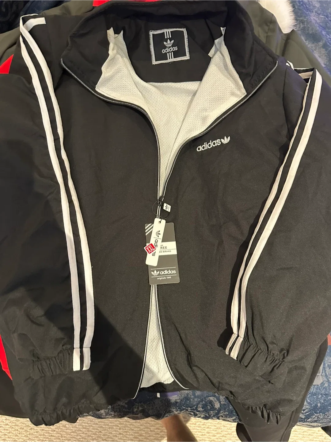 New Adidas Black Track Jacket - Size XXXL thumbnail