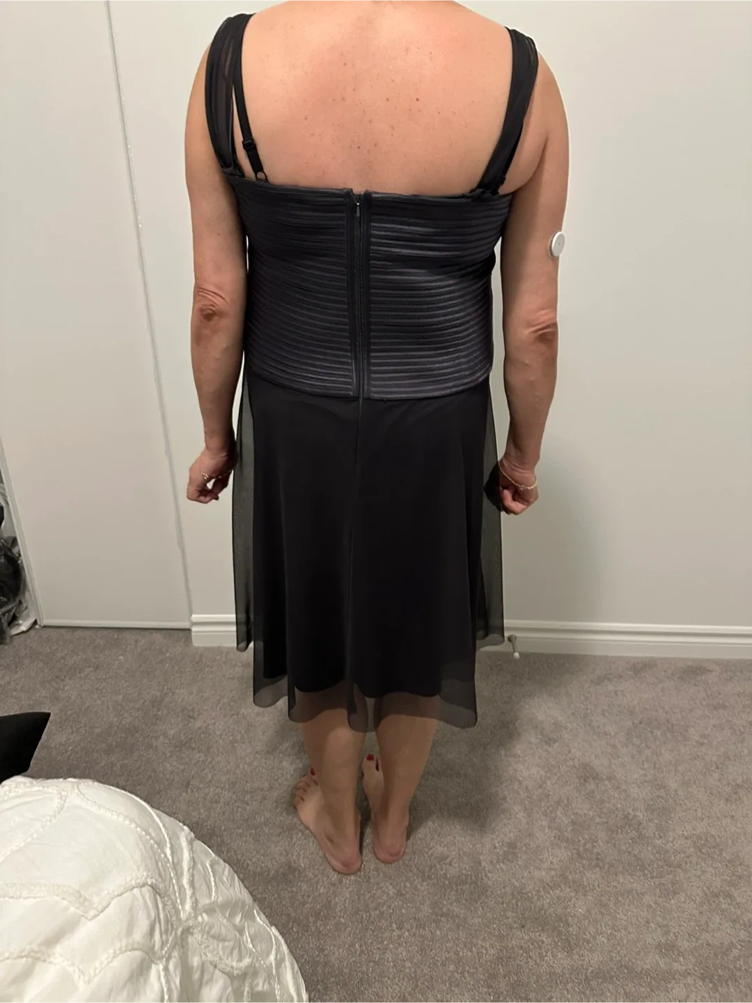 Evening Black Sleeveless Dress image indicator(3)