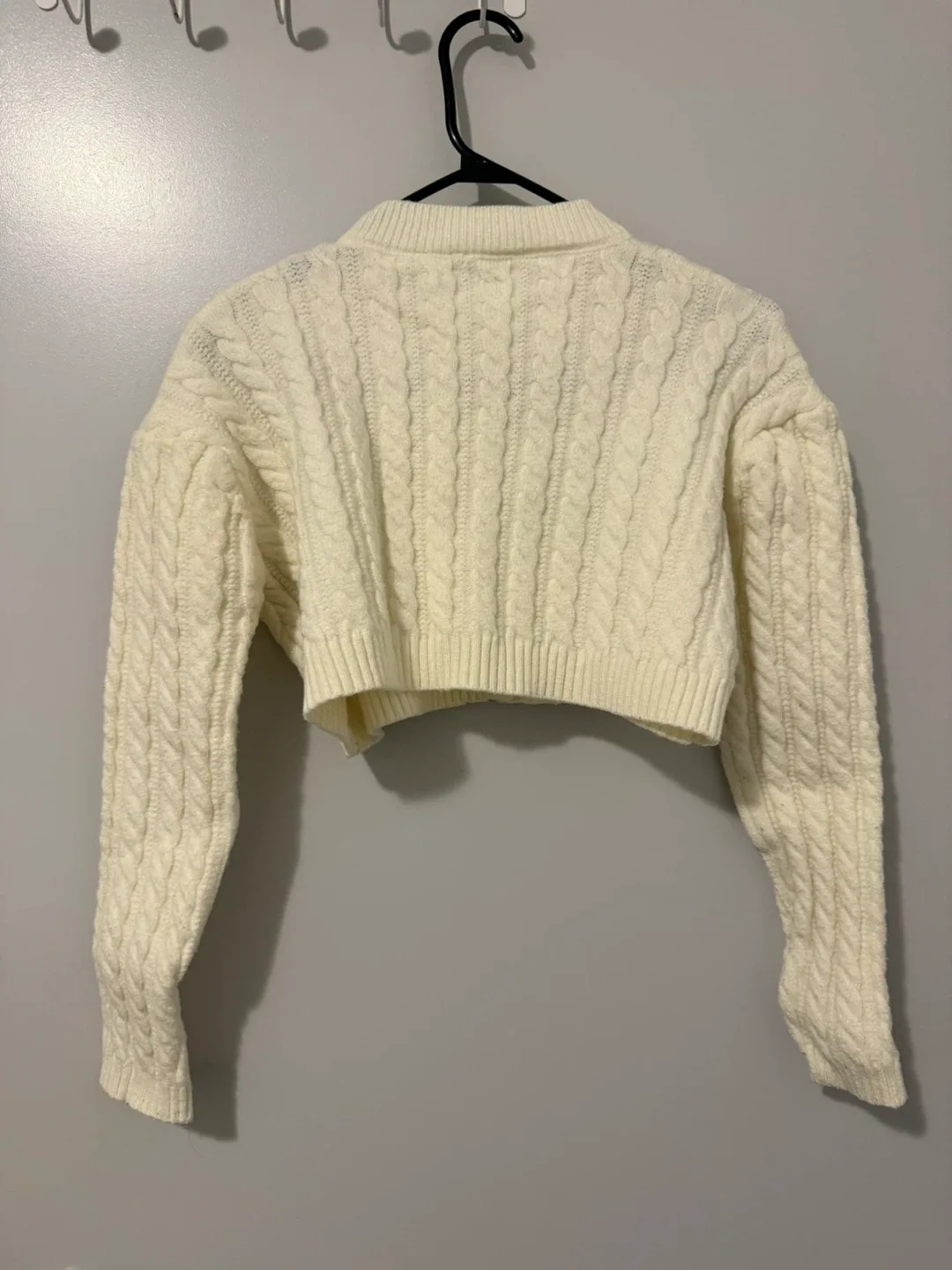 Cream Cable Knit Cardigan image indicator(3)