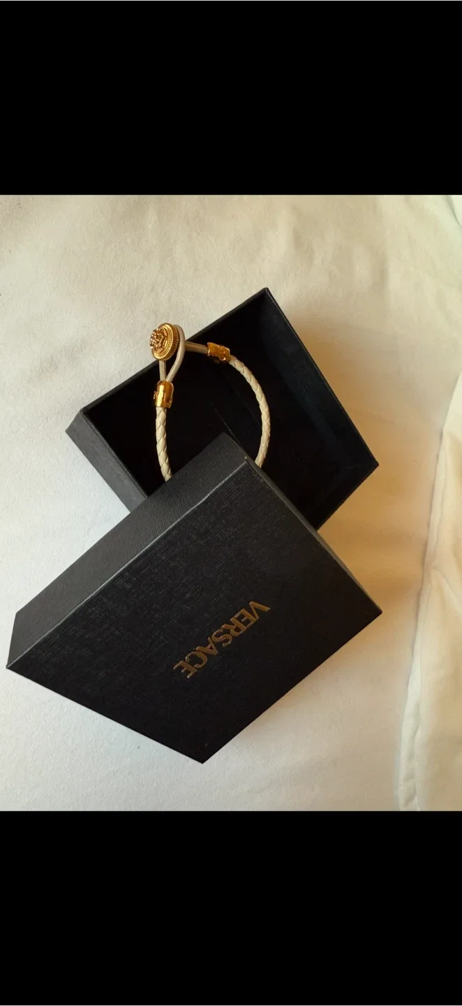 Versace Braided Leather Bracelet image indicator(3)