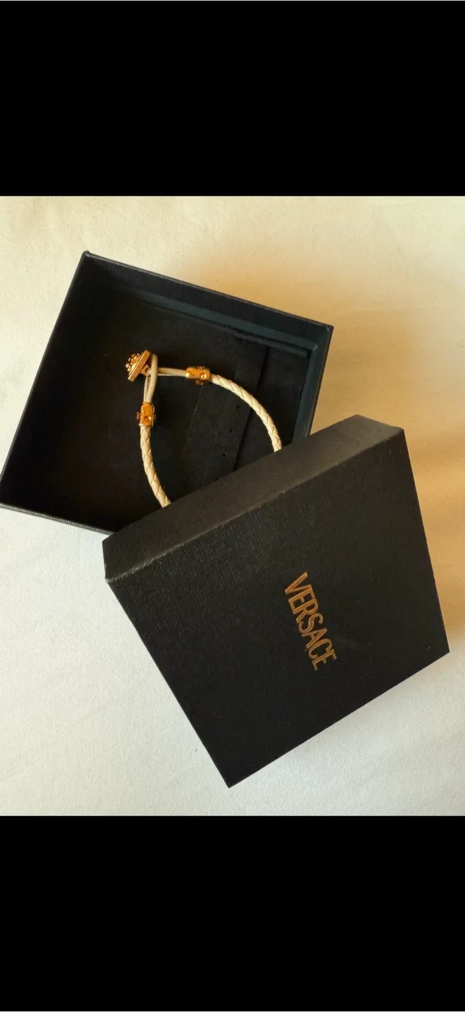 Versace Braided Leather Bracelet image indicator(2)