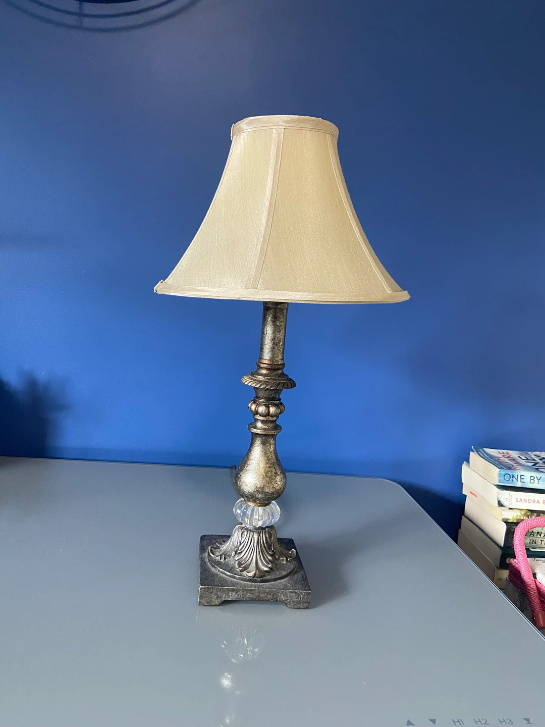 Table Lamp with Beige Shade
