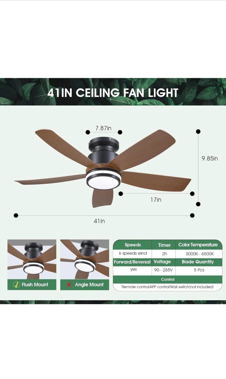 41in Ceiling Fan Light with Remote - photo 2