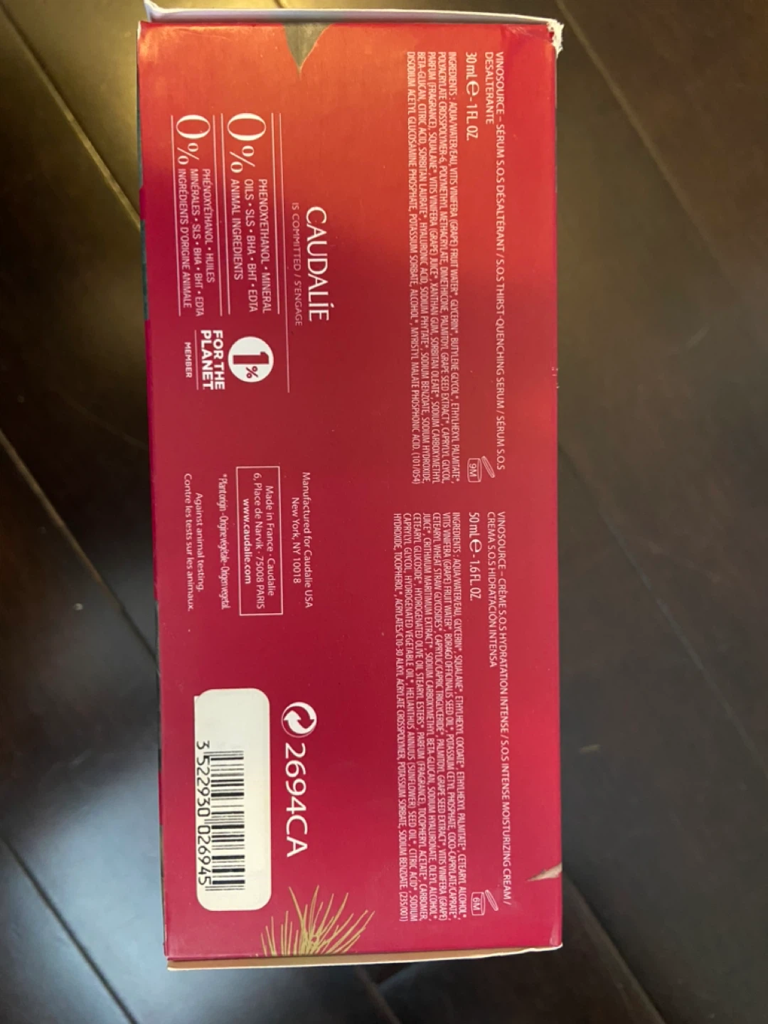 Caudalie Vinosource S.O.S Intense Hydration Duo - NEW - photo 3