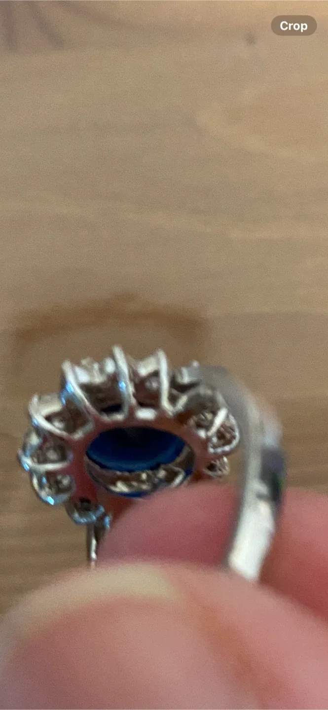10 k White Gold with Blue Stone image indicator(2)