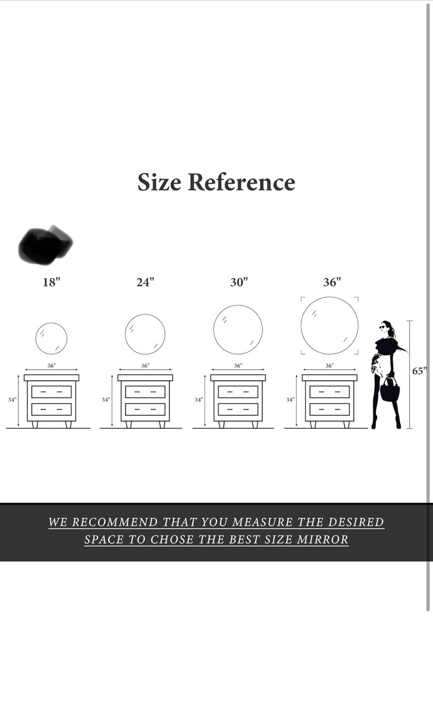 Round Wall Mirror - 18inch - photo 5
