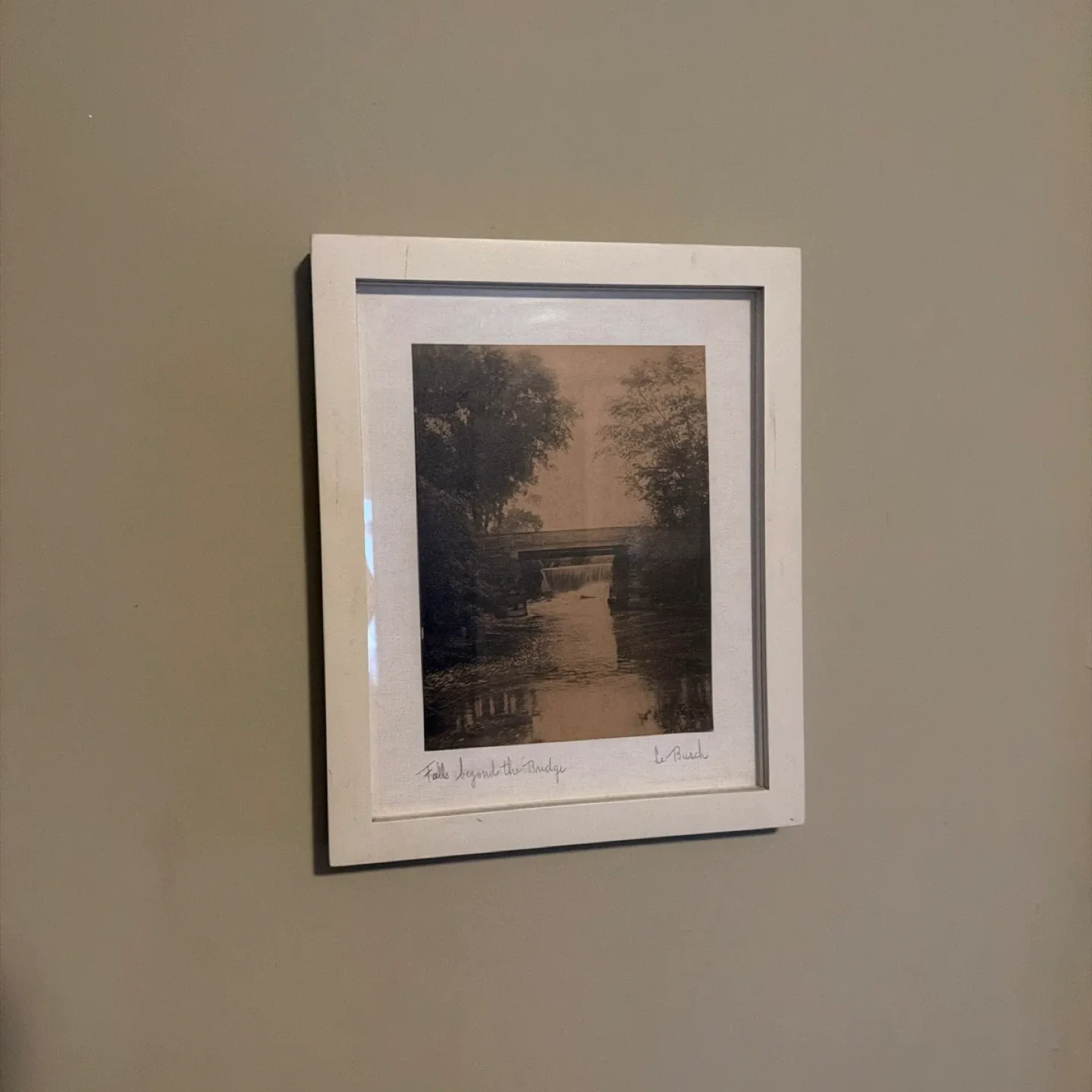Le Busch "Falls beyond the Bridge" Framed Print image indicator(5)