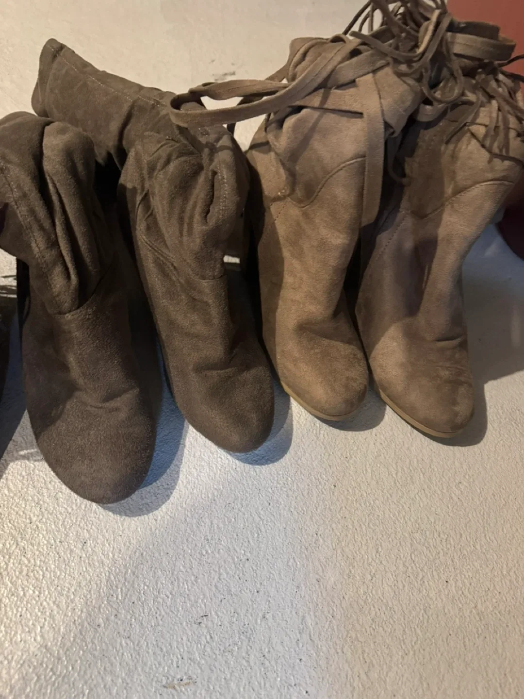 Wild Diva Brown Suede Boots image indicator(5)