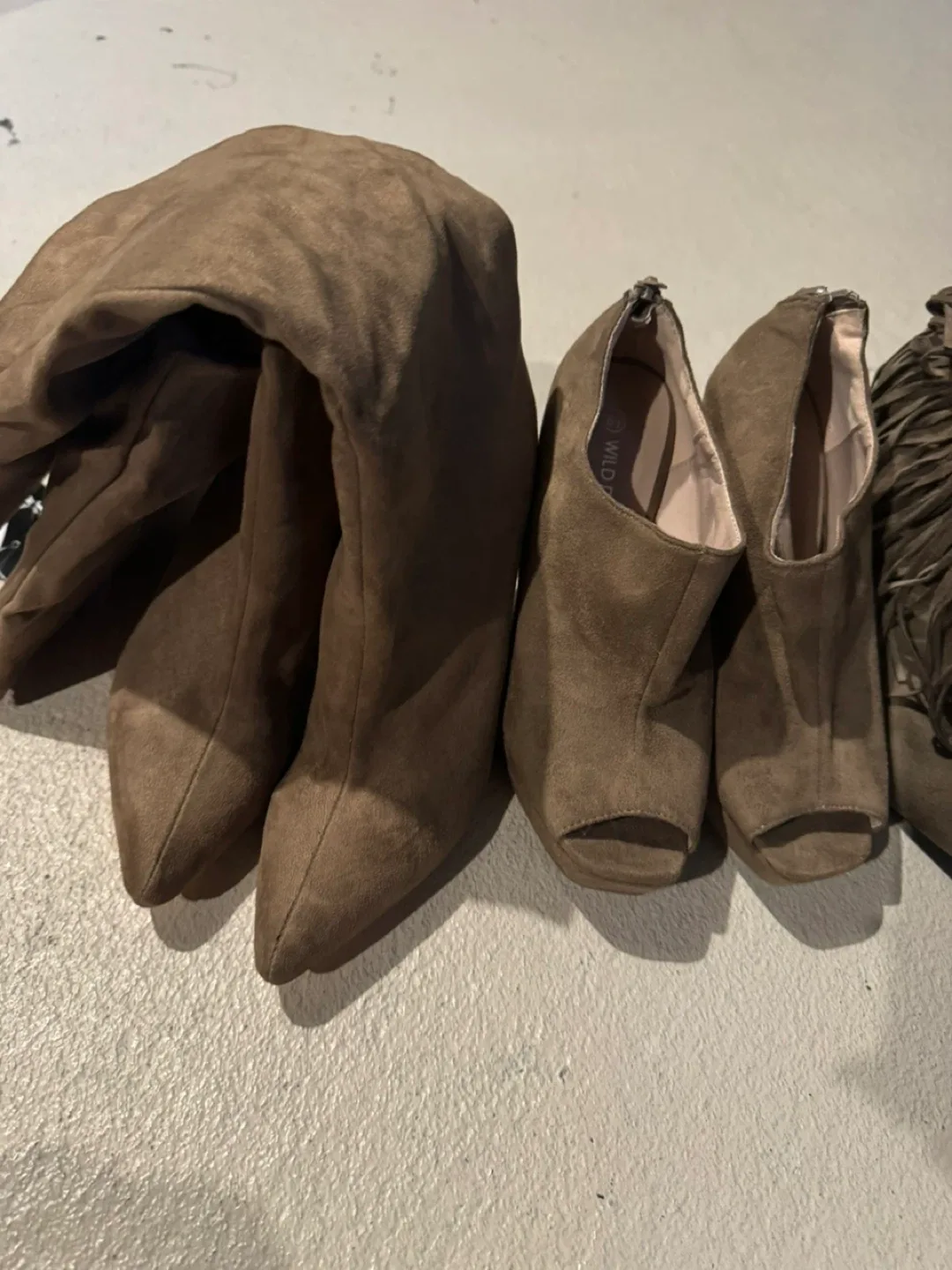 Wild Diva Brown Suede Boots image indicator(3)