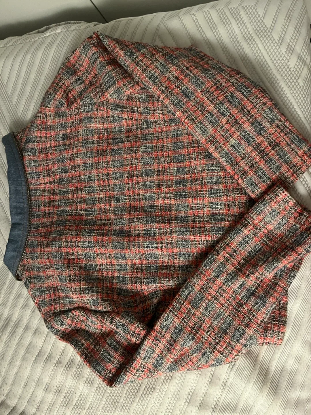 Maje Tweed Jacket with Denim Contrasts image indicator(6)