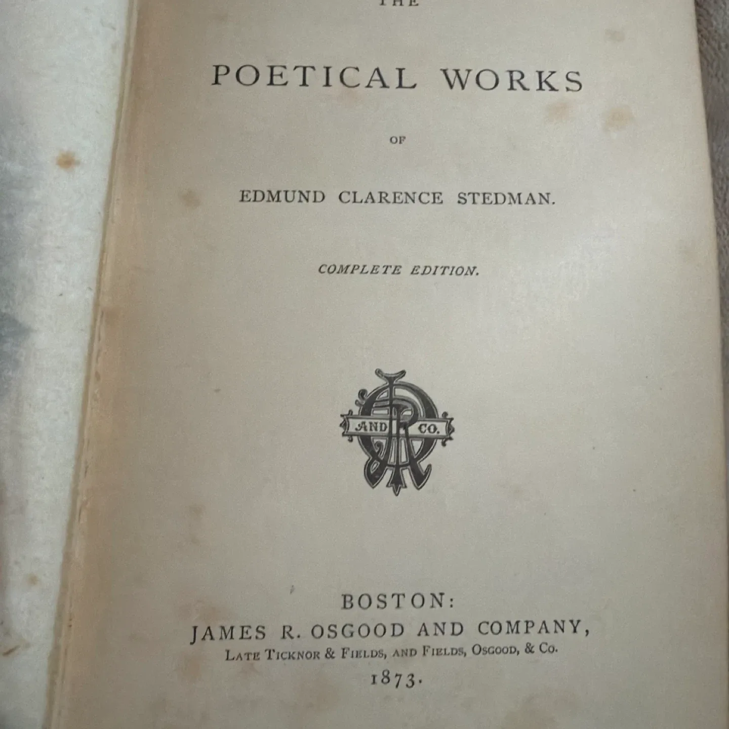 Stedman's Poetical Works Complete Edition image indicator(2)