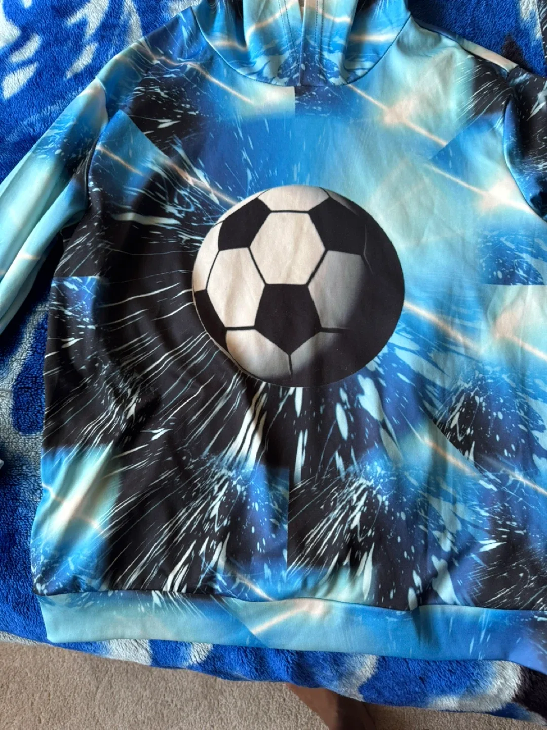 Blue Soccer Kids Tracksuit - Size 150 image indicator(6)