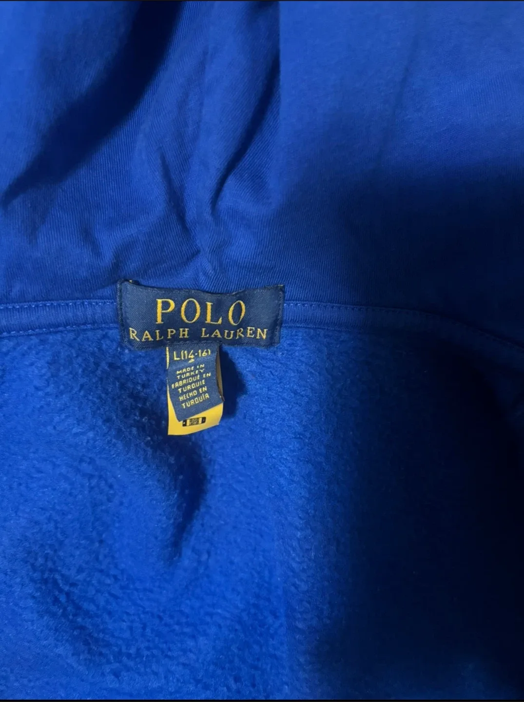 Polo Ralph Lauren Hoodie Boys Large (14-16) Blue Paint Logo NWT image indicator(3)