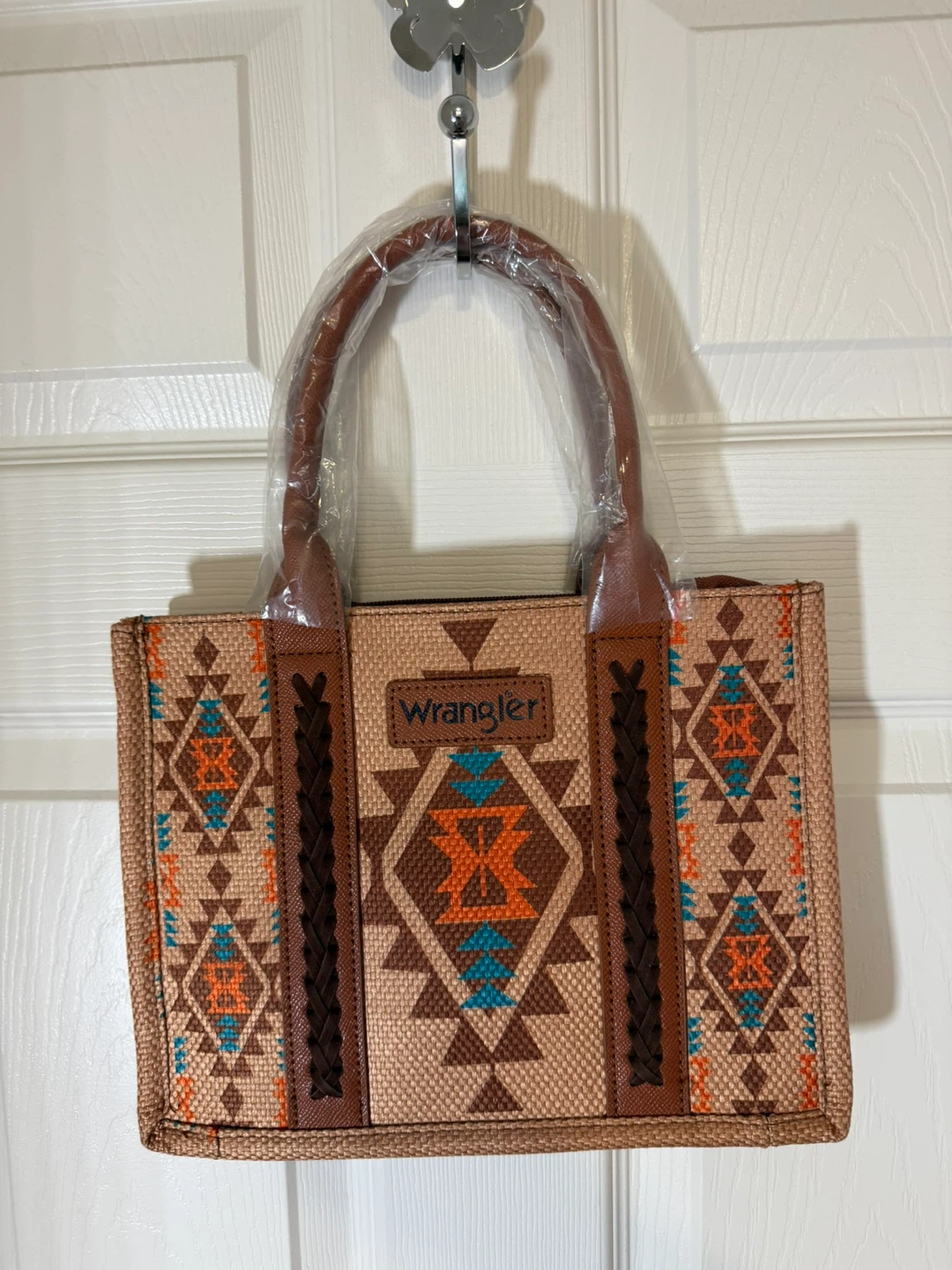 Wrangler Aztec Print Western Brown Tote Bag - New!