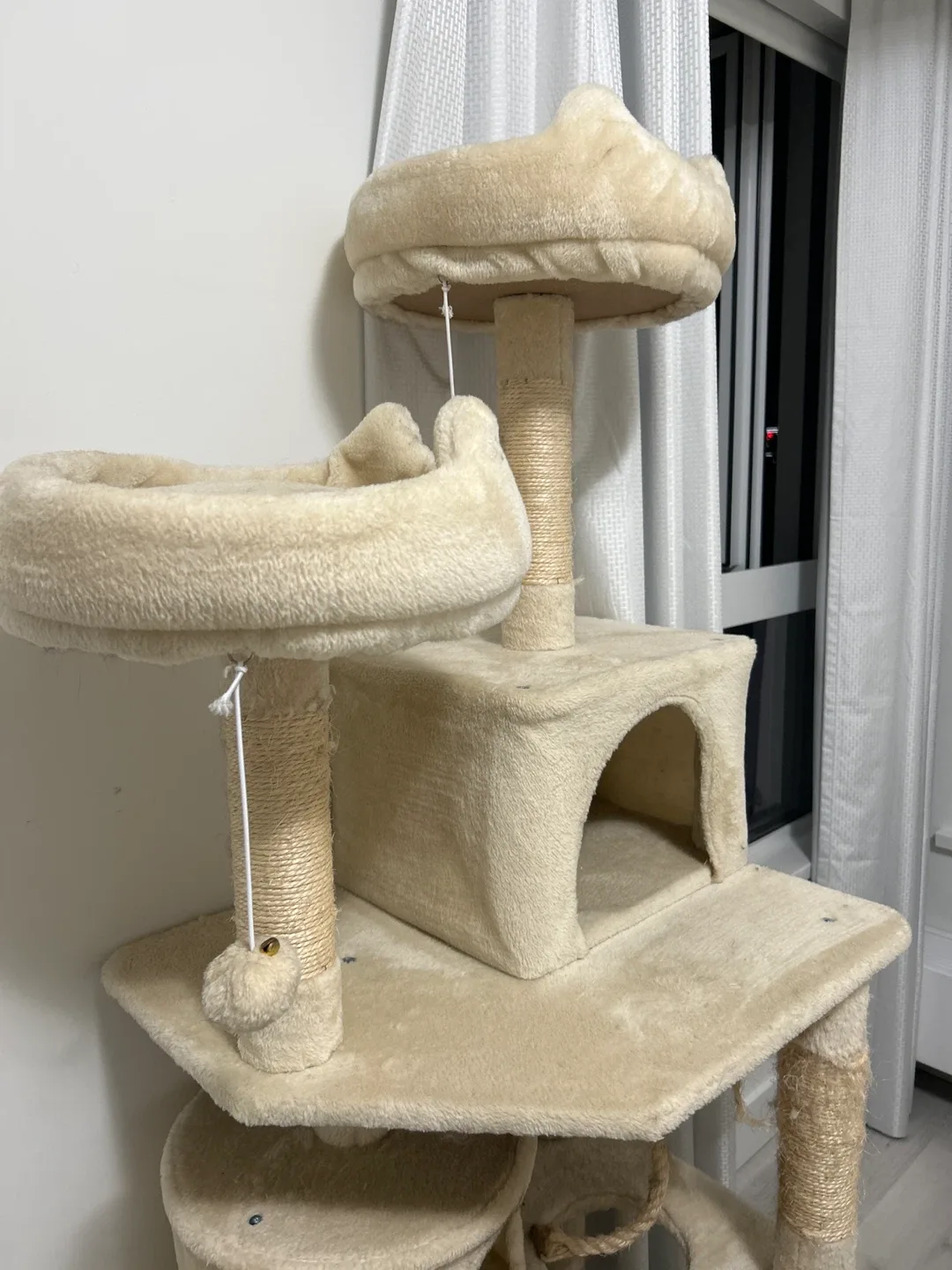 Beige Cat Tree with Scratching Posts image indicator(2)