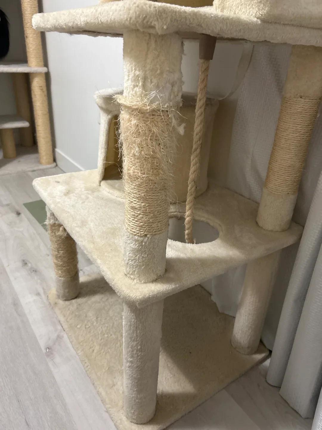 Beige Cat Tree with Scratching Posts image indicator(7)