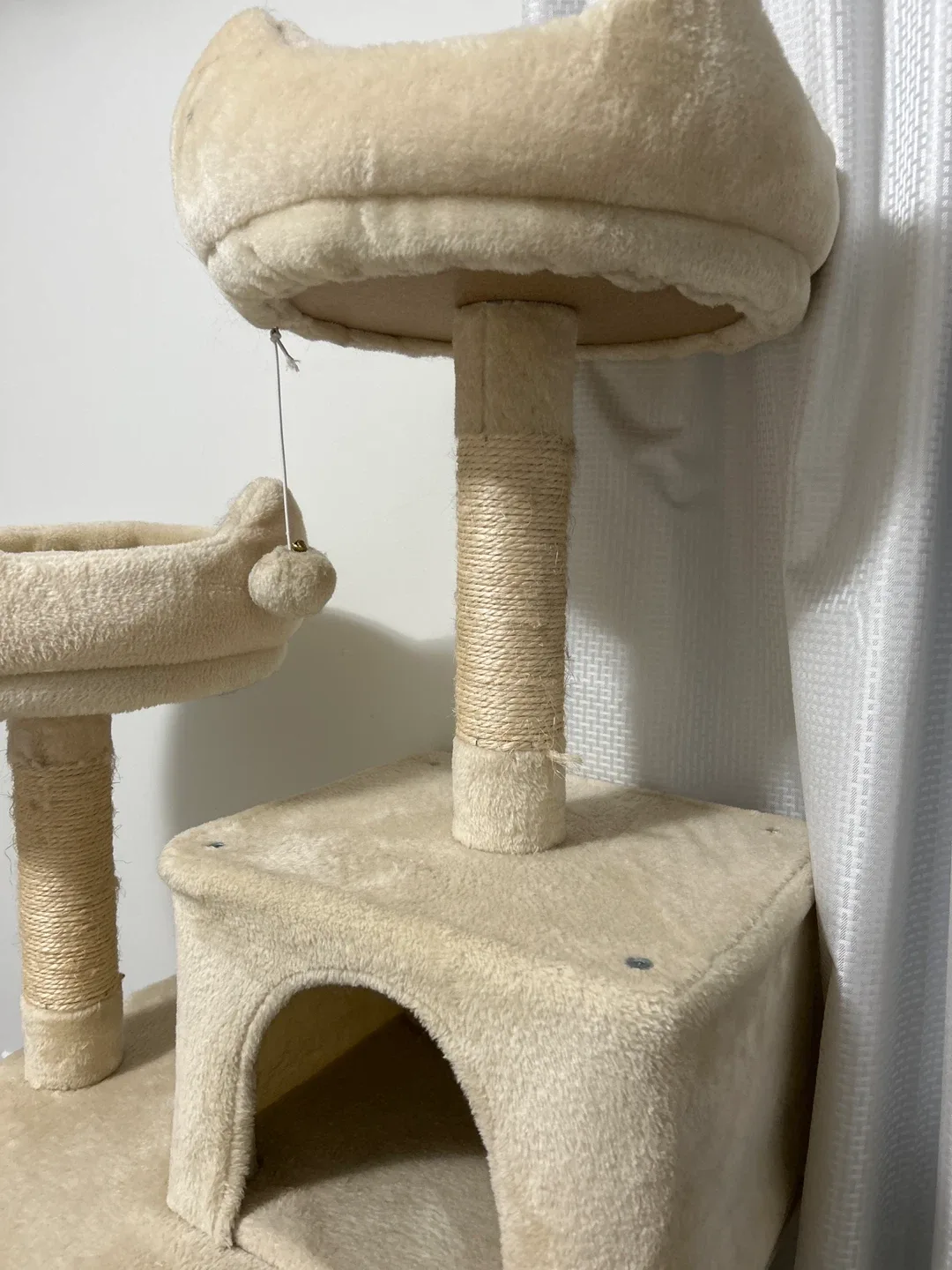 Beige Cat Tree with Scratching Posts image indicator(3)