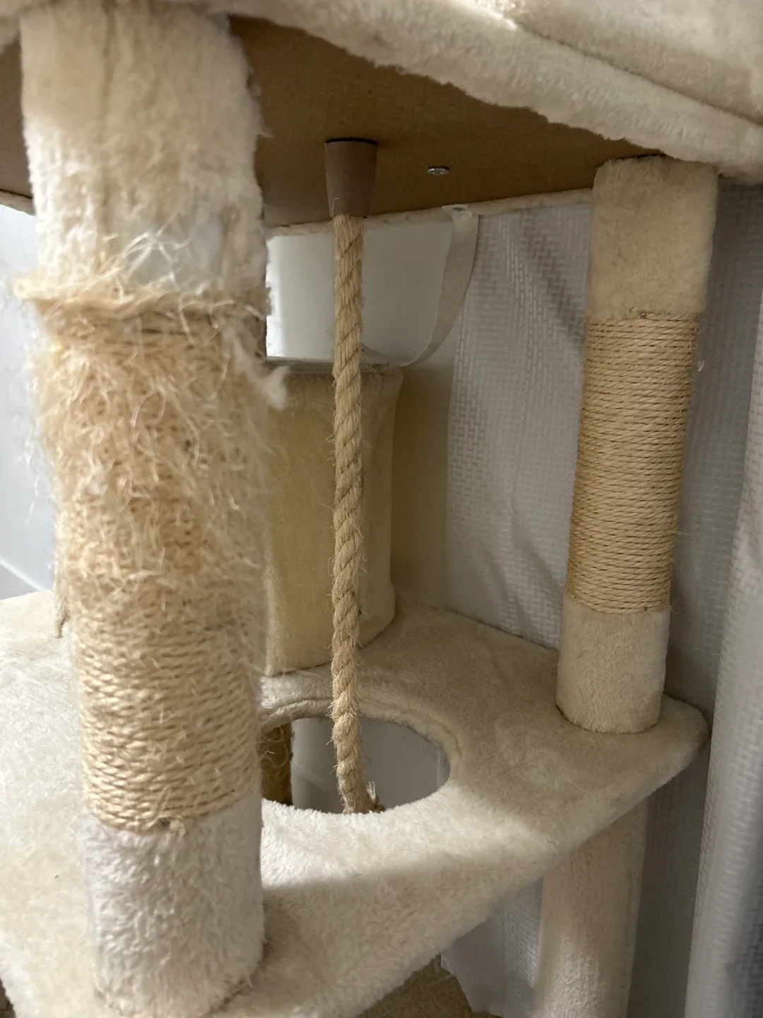 Beige Cat Tree with Scratching Posts image indicator(6)
