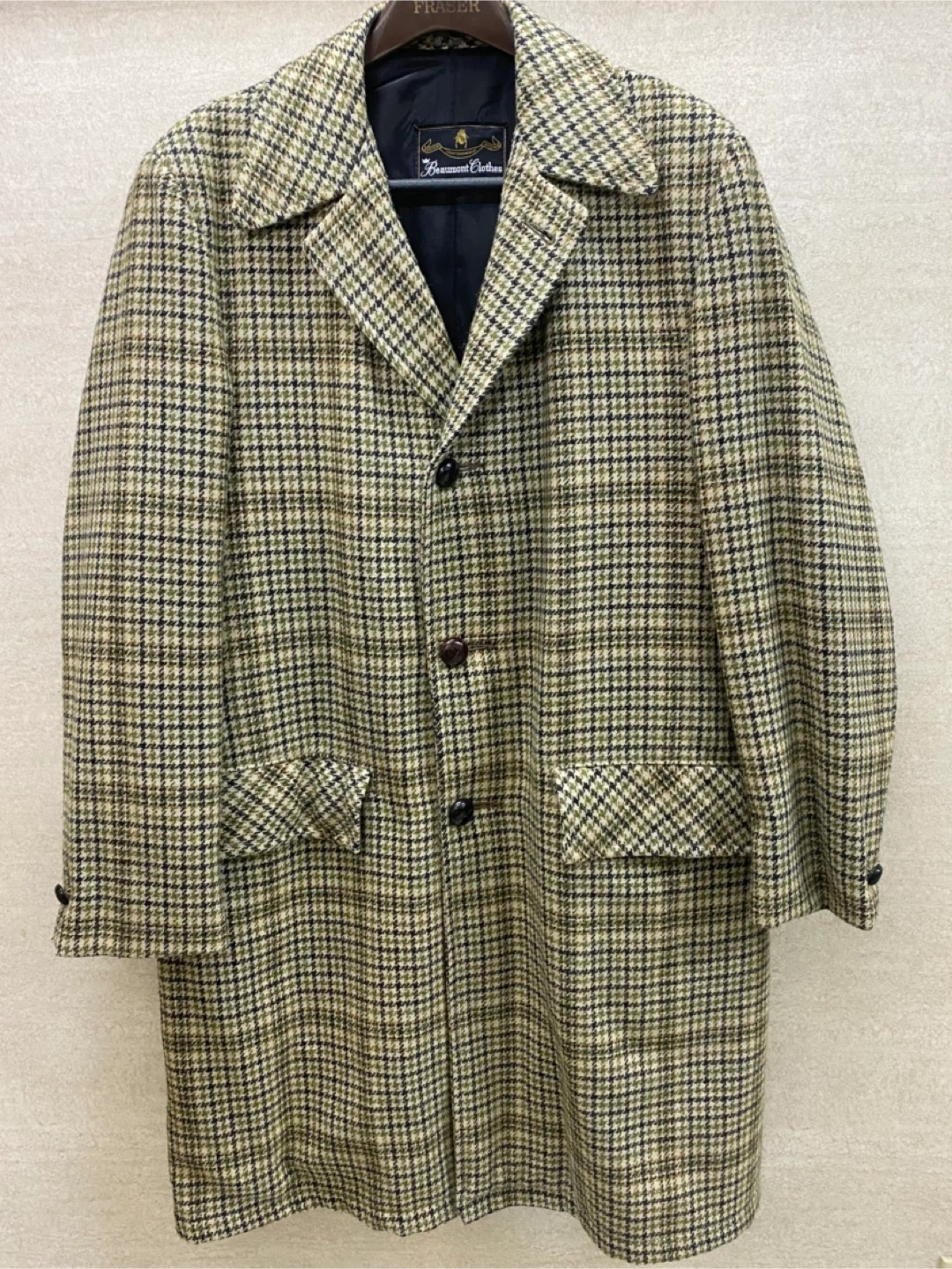 Vintage 80s Beumont Houndstooth Coat Jacket Womens - L to XL - photo 2