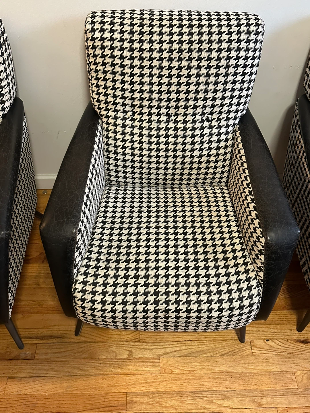 Vintage Houndstooth Pattern Armchair - Set of 4 - photo 2