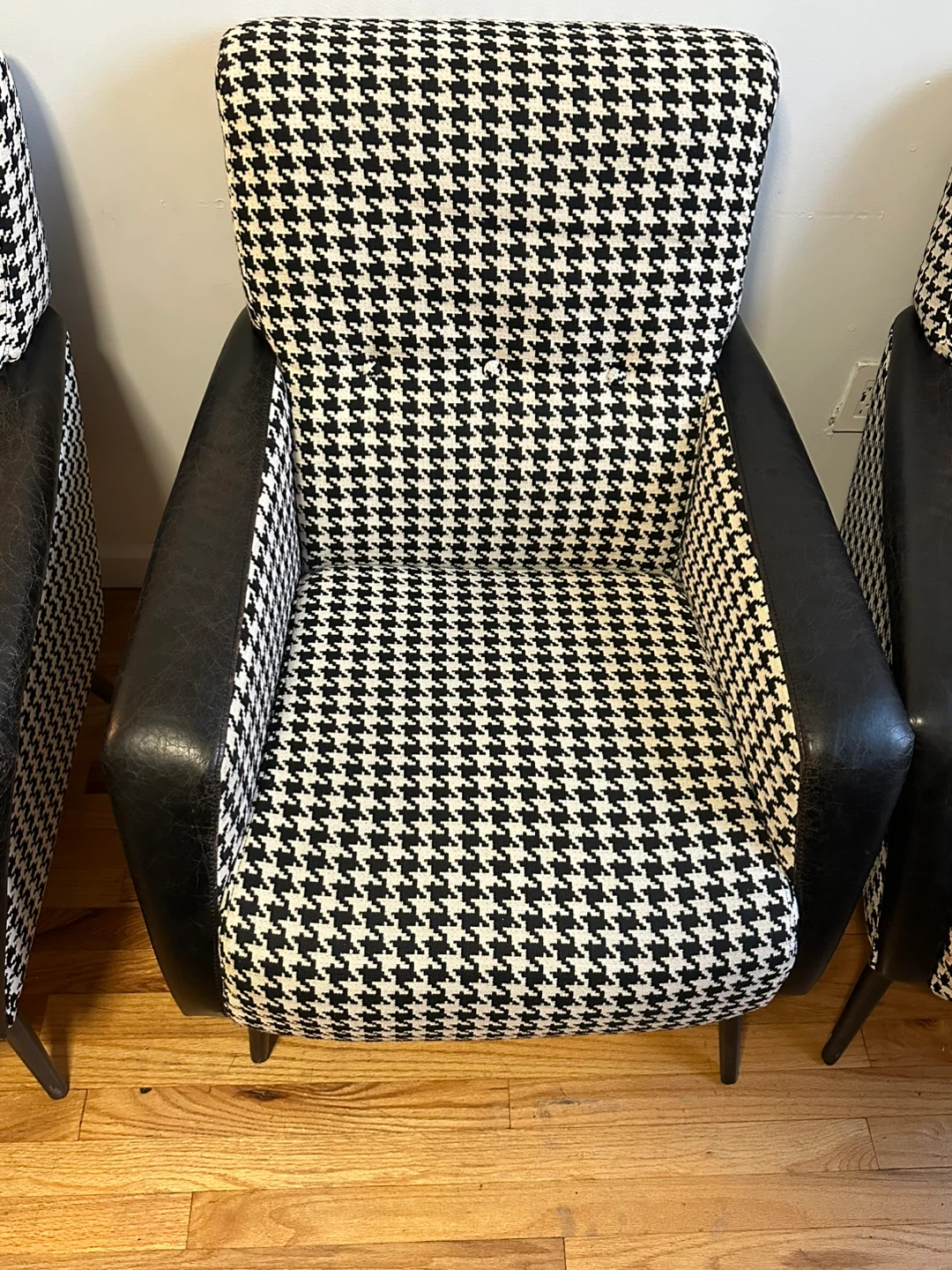 Vintage Houndstooth Pattern Armchair - Set of 4 - photo 4