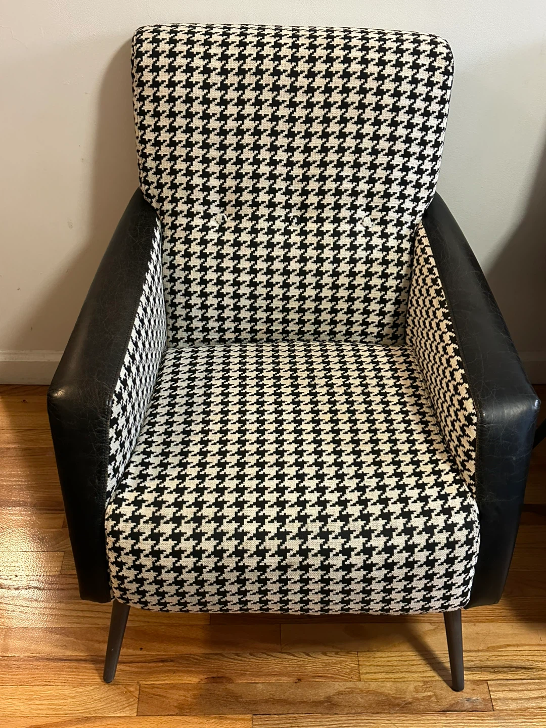 Vintage Houndstooth Pattern Armchair - Set of 4 - photo 3