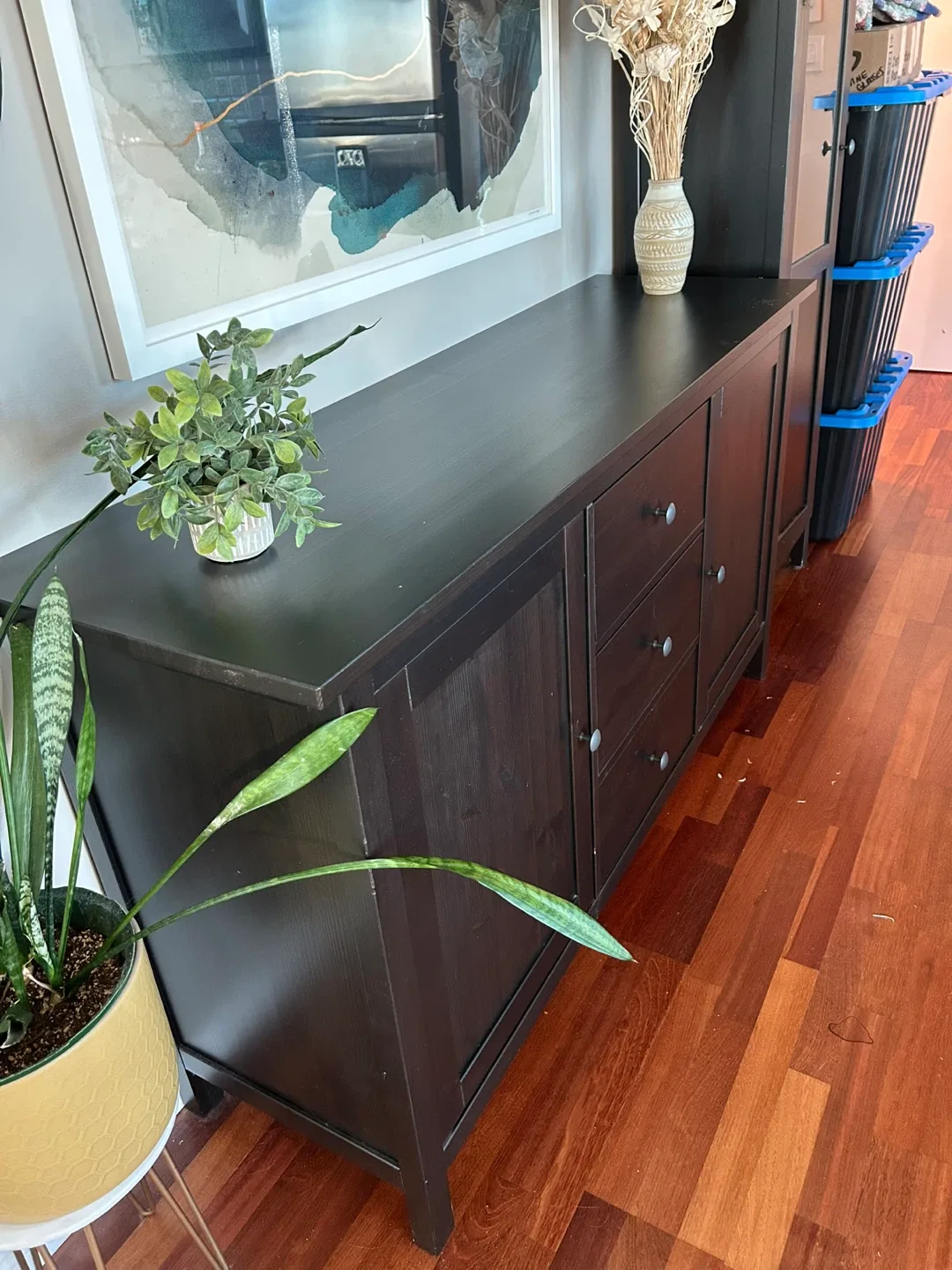 IKEA Hemnes Black-Brown Sideboard image indicator(2)