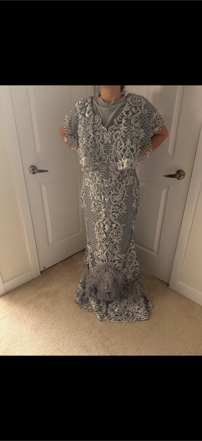 Lace Embellished Formal Dress