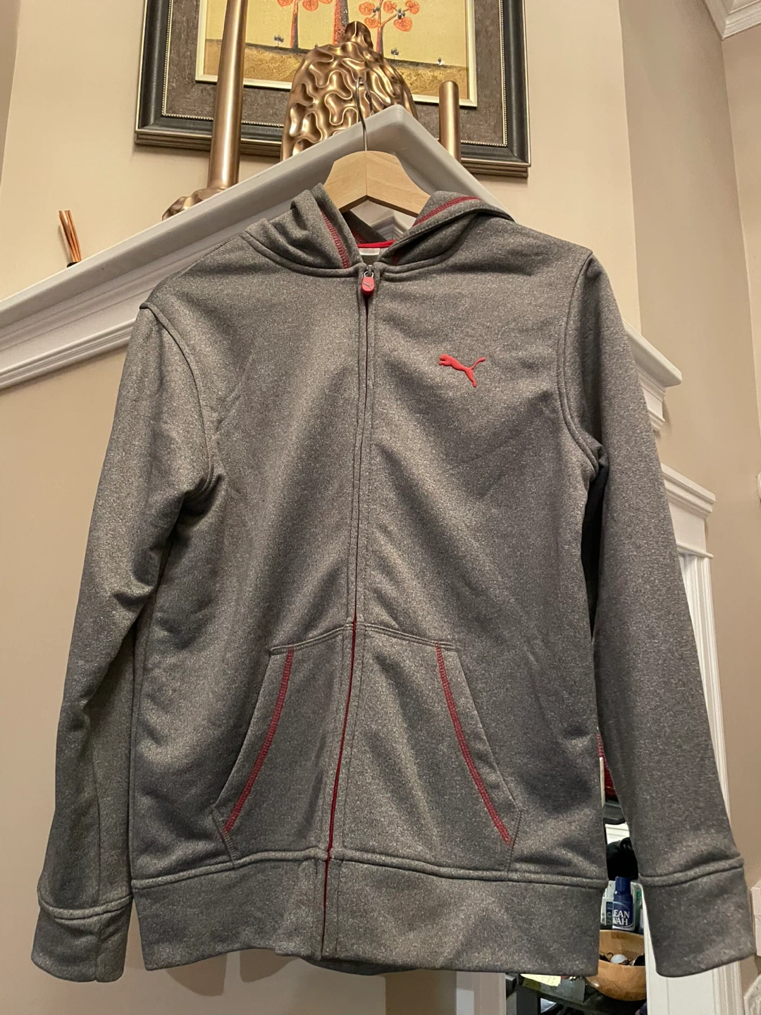 Puma Grey Hoodie, Size L (14-16)