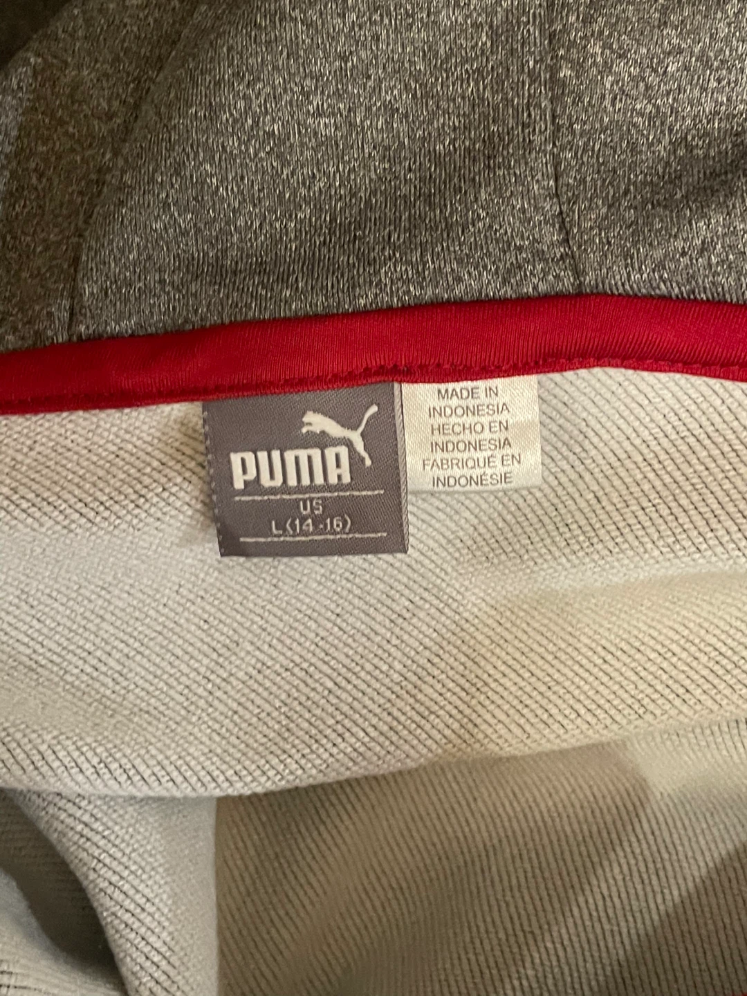 Puma Grey Hoodie, Size L (14-16) - photo 3