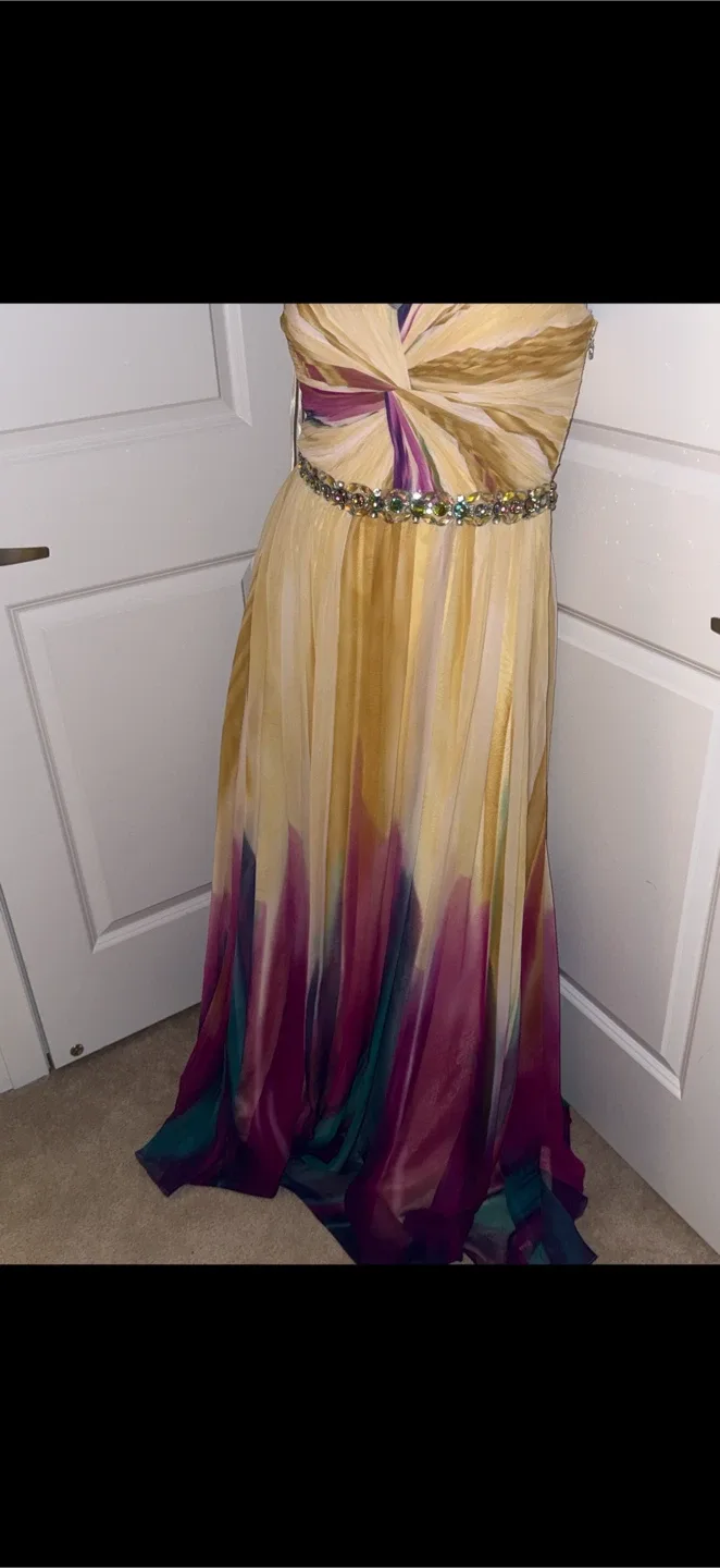 Strapless Embellished Waist Maxi Dress image indicator(2)