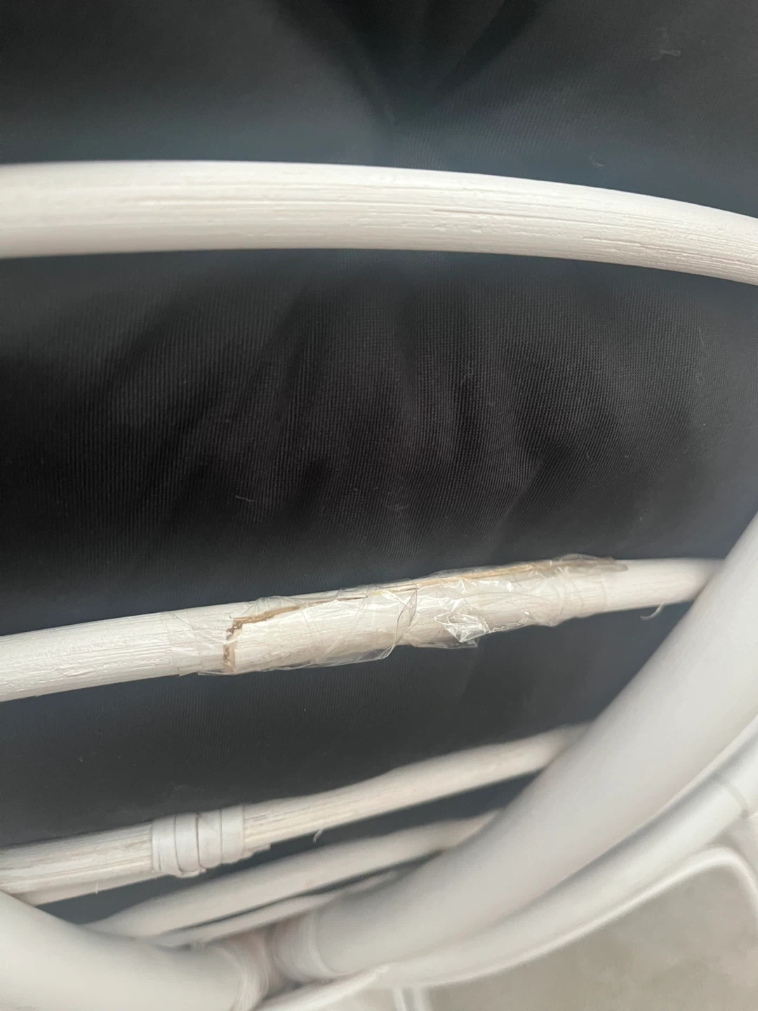 Papasan Chair with Cushion - White Frame, Black Cushion - photo 3