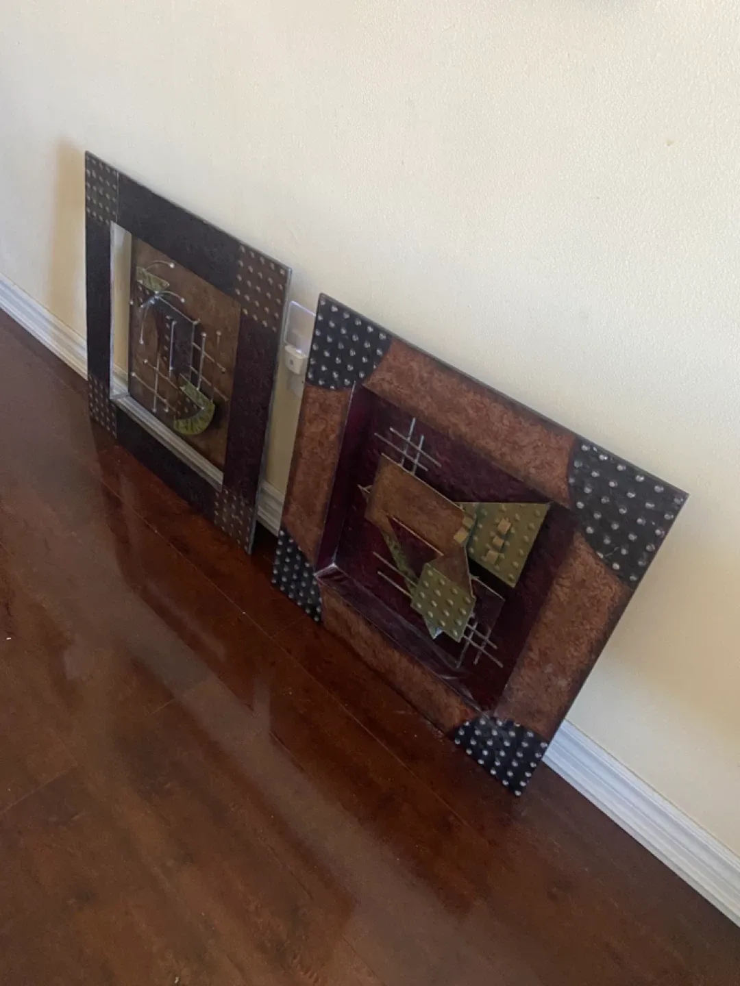 Set of 2 Framed Abstract Wall Art image indicator(2)