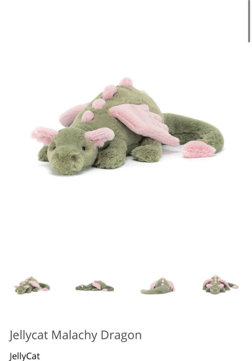 Jellycat Malachy Dragon Plush Toy thumbnail