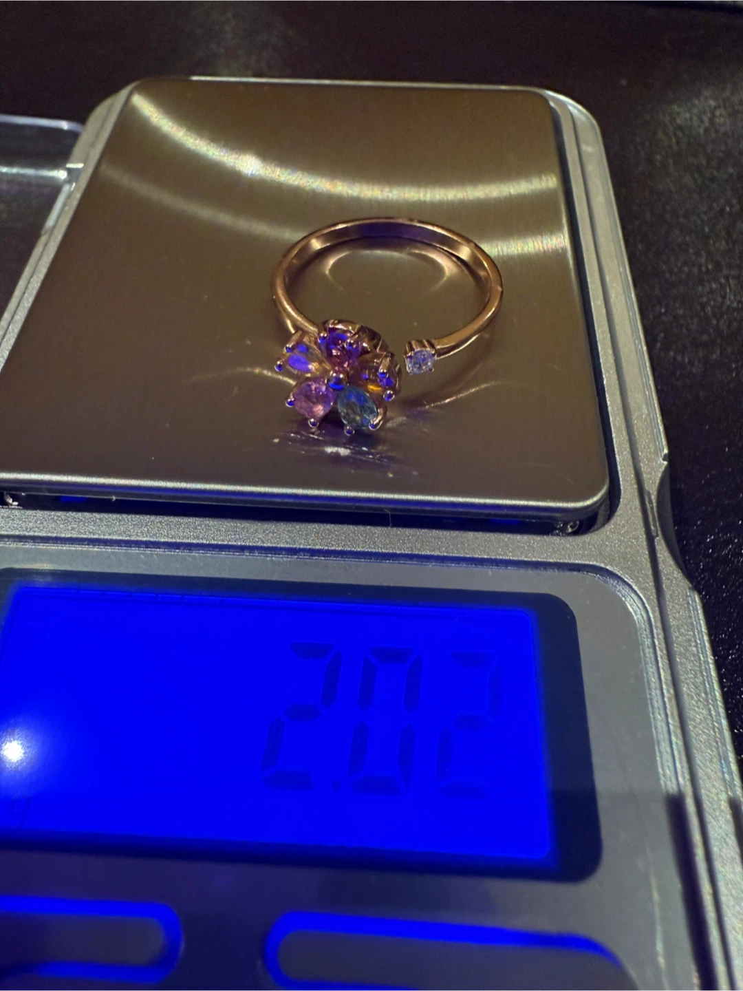 Colourful Tourmaline S925 Spinning Ring - photo 2