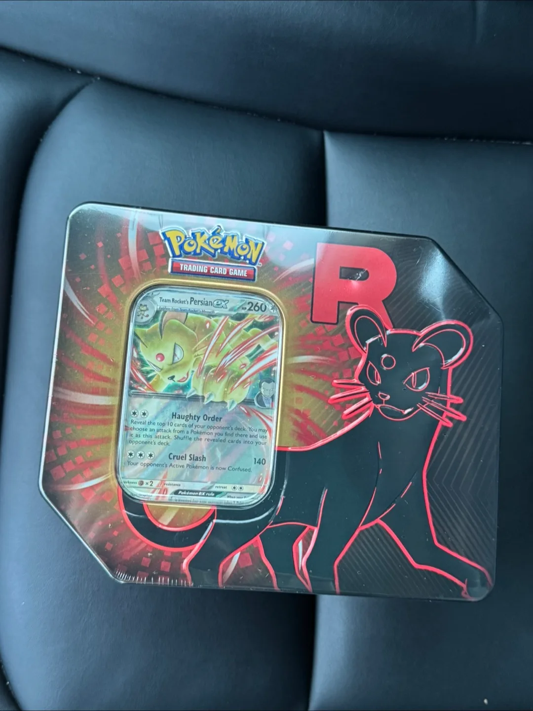 Pokemon team rocket’s Persian ex tin