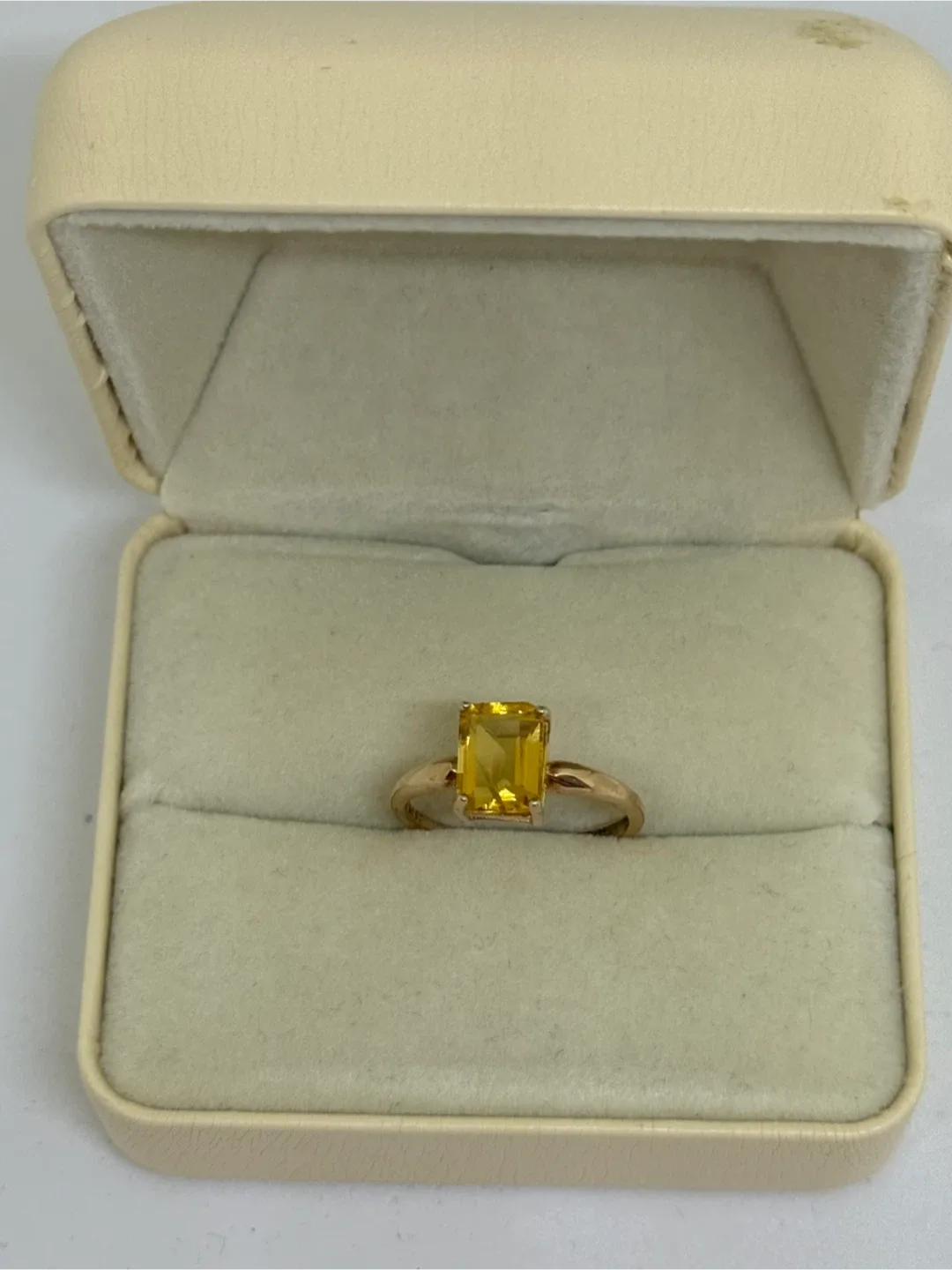 Citrine Crystal S925 Yellow Gold Ring thumbnail