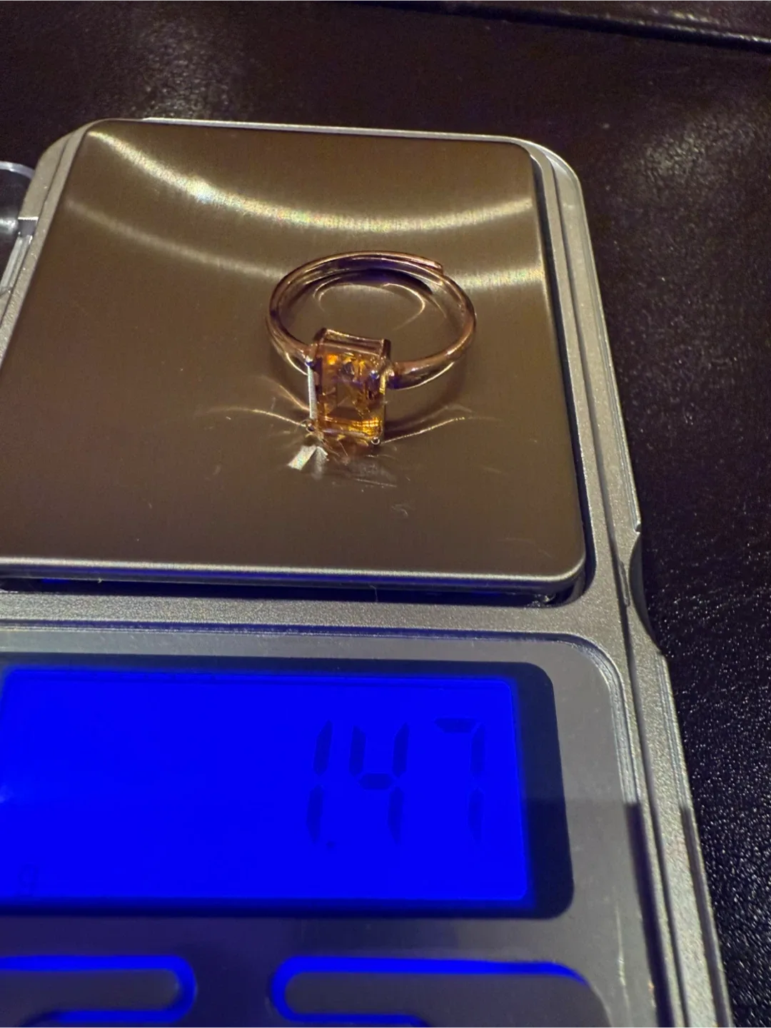 Citrine Crystal S925 Yellow Gold Ring image indicator(2)