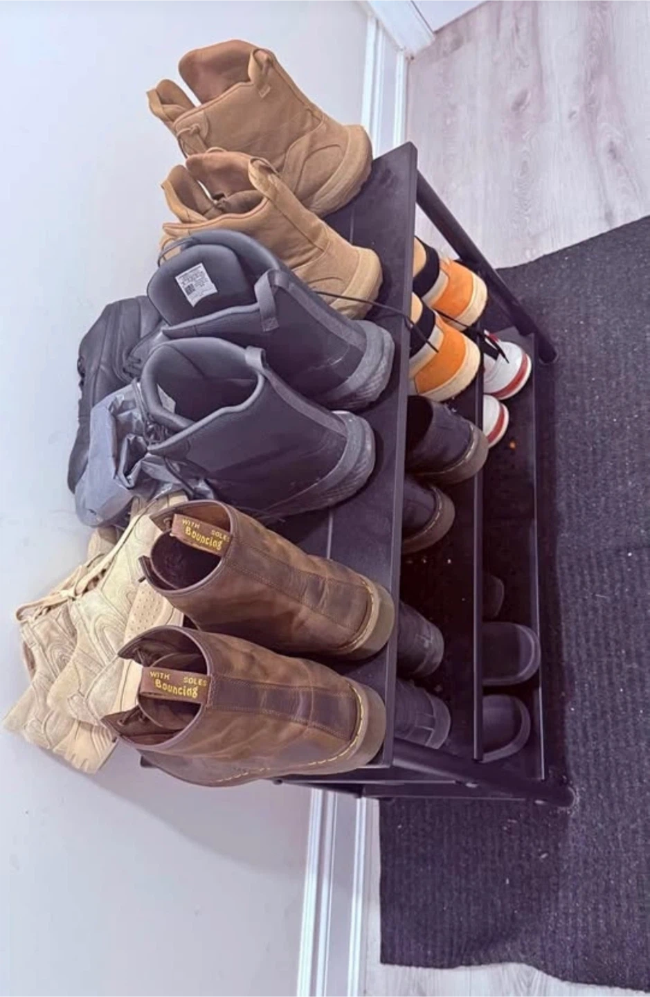 IKEA Black Metal 3-Tier Shoe Rack - photo 3