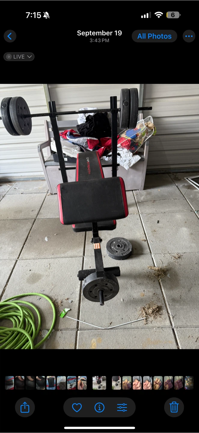 Punching bag and bench press bundle